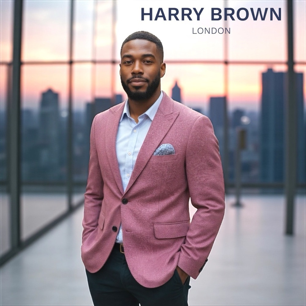 HARRY BROWN’S Pale Rasberry Men’s Twill Blazer 44R